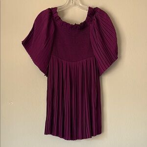 ALI & JAY Deep Purple Pleated Blouse